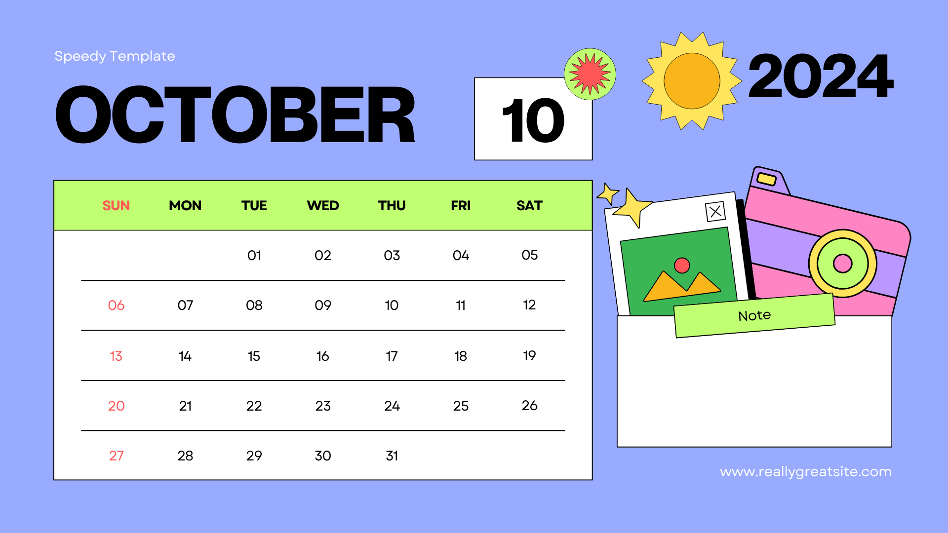 October 2024 Calendar 1