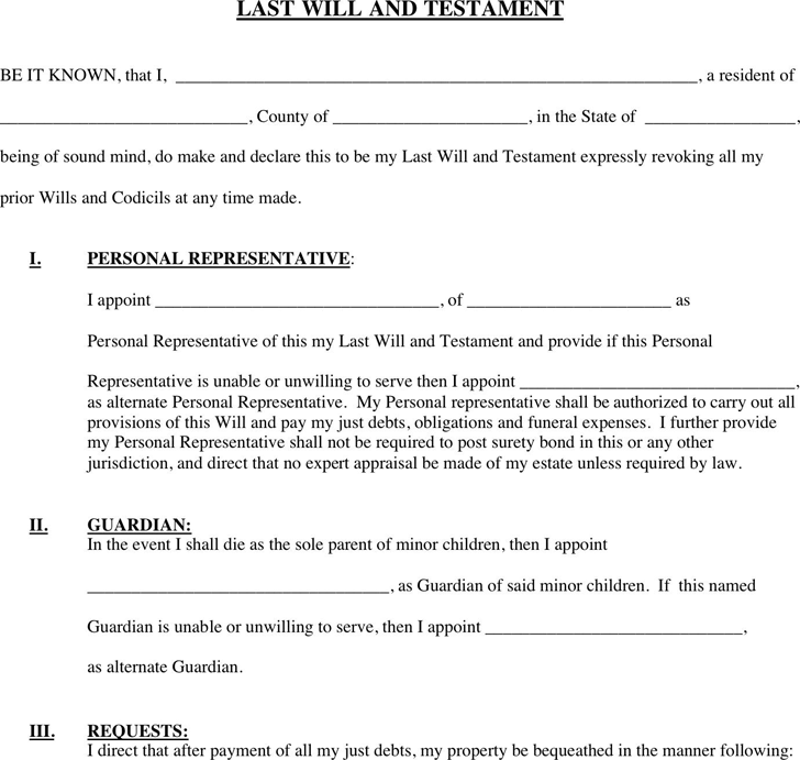 Free Ohio Last Will And Testament Form PDF 13KB 2 Page(s)