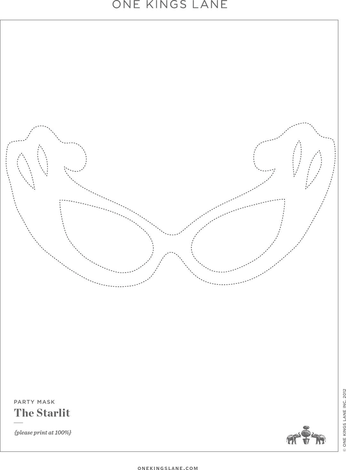 Party Mask Template Page 4