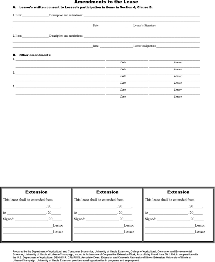 Pasture Lease Form Page 5
