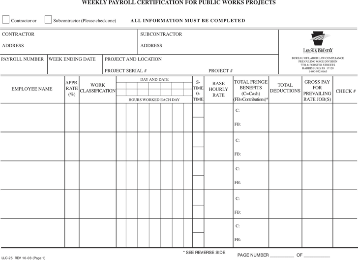 Certified Payroll Template Free Template Download Customize And Print