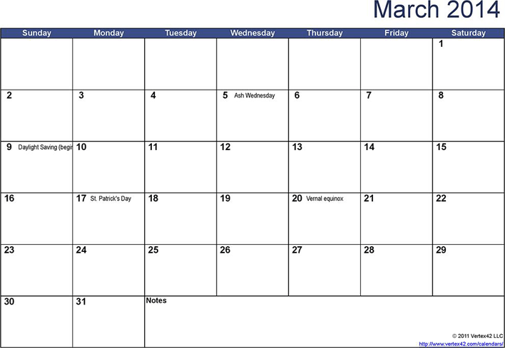 Perpetual Calendar Template 1 Page 5