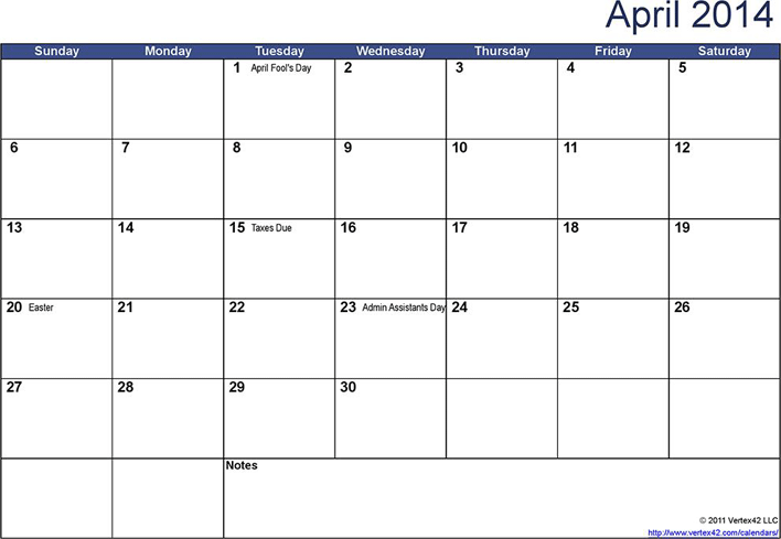 Perpetual Calendar Template 1 Page 6