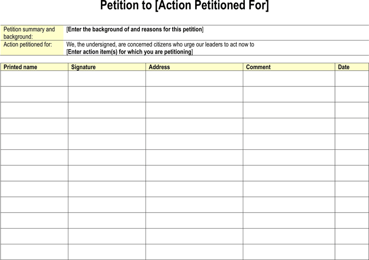 Petition Template 2