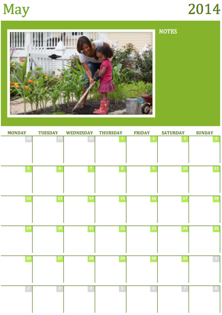 Photo Calendar Template 1 Page 5