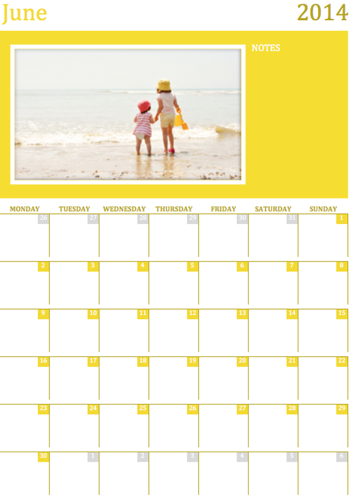 Photo Calendar Template 1 Page 6