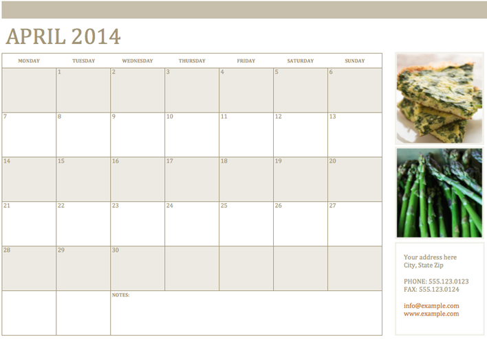 Photo Calendar Template 3 Page 4