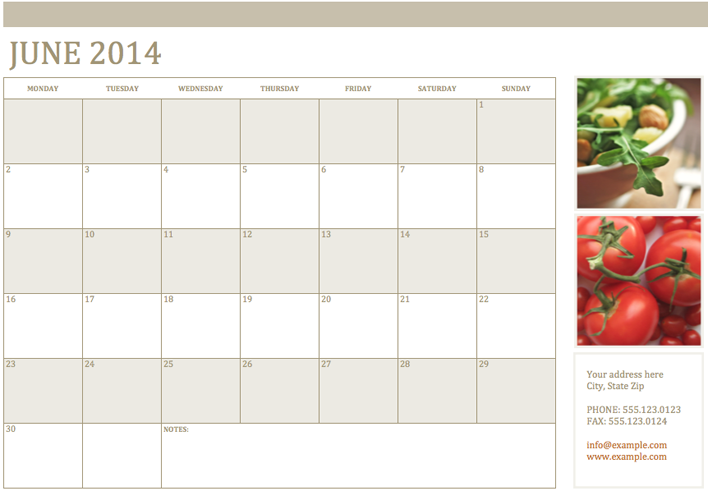 Photo Calendar Template 3 Page 6