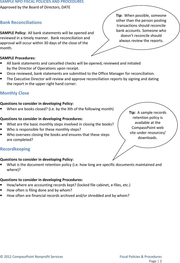 Policies And Procedures Template 2 Page 6