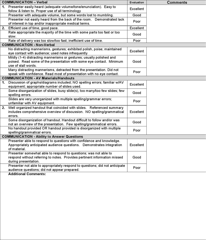 Presentation Evaluation Form 1 Page 2