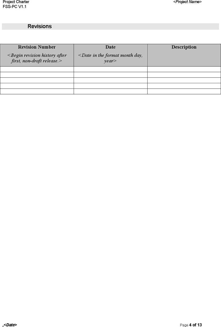 Project Charter Template 1 Page 4