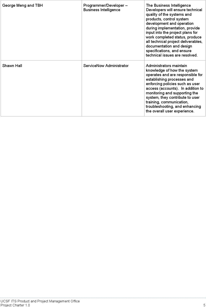 Project Charter Template 3 Page 5