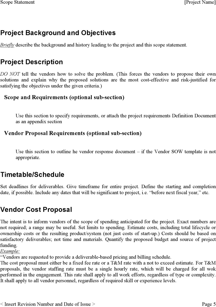 Project Scope Template 2 Page 5