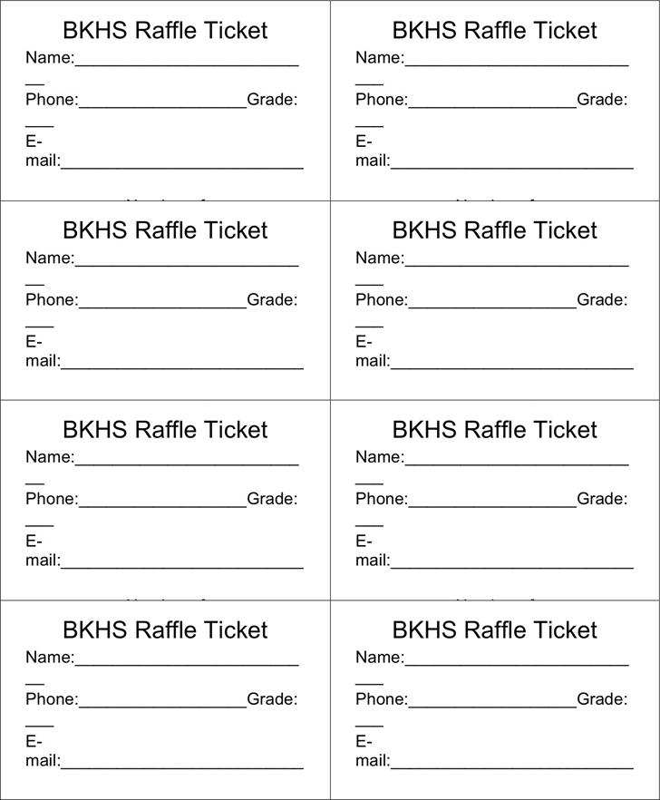 raffle tickets template with name and phone number template resume
