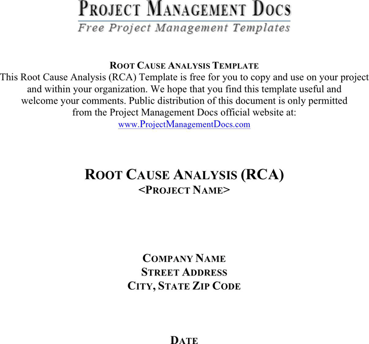 Root Cause Analysis Template 1