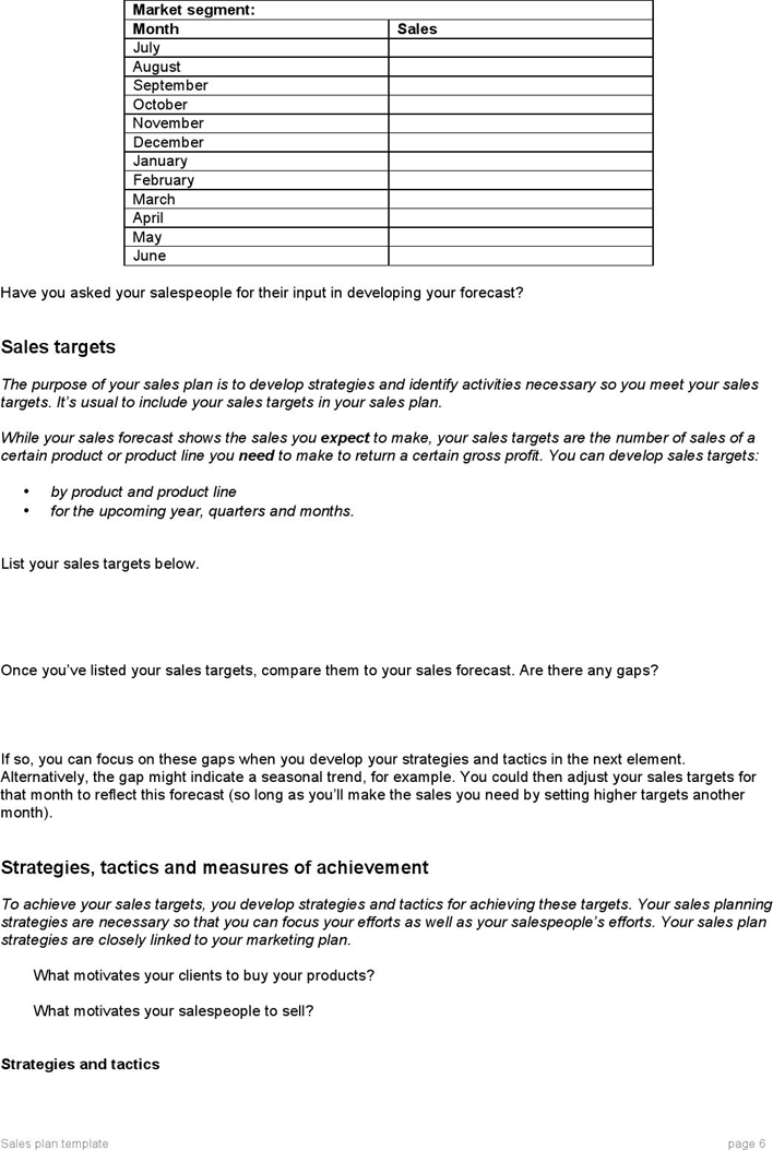 Sales Plan Template 3 Page 6