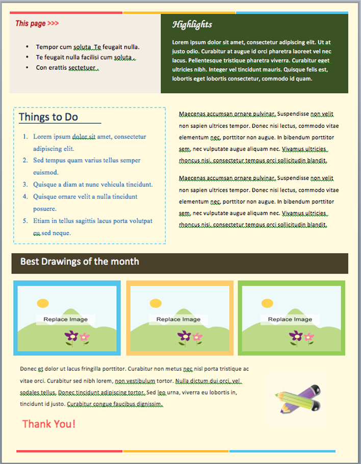 School Newsletter Template 2 Page 2