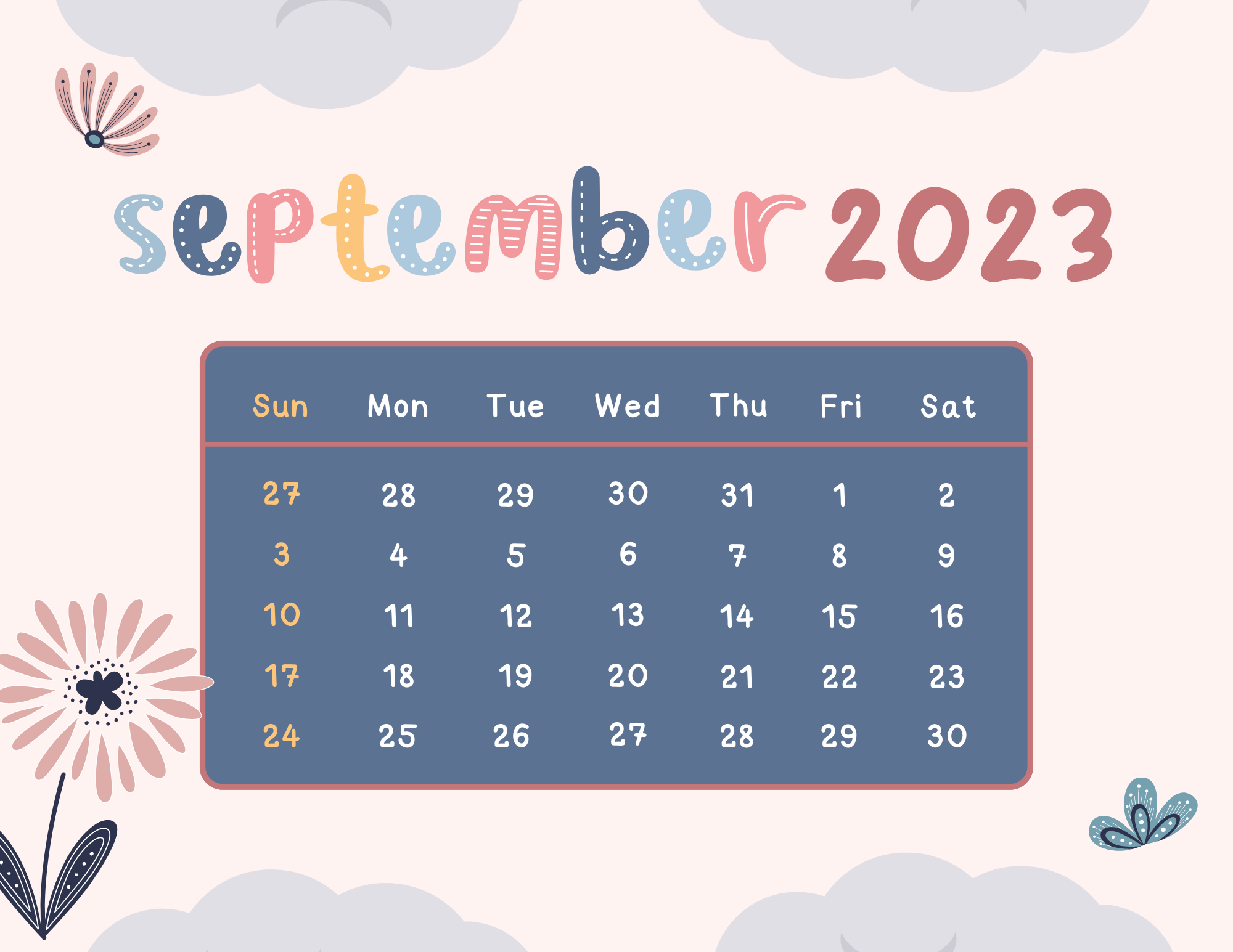 September 2023 Calendar 2