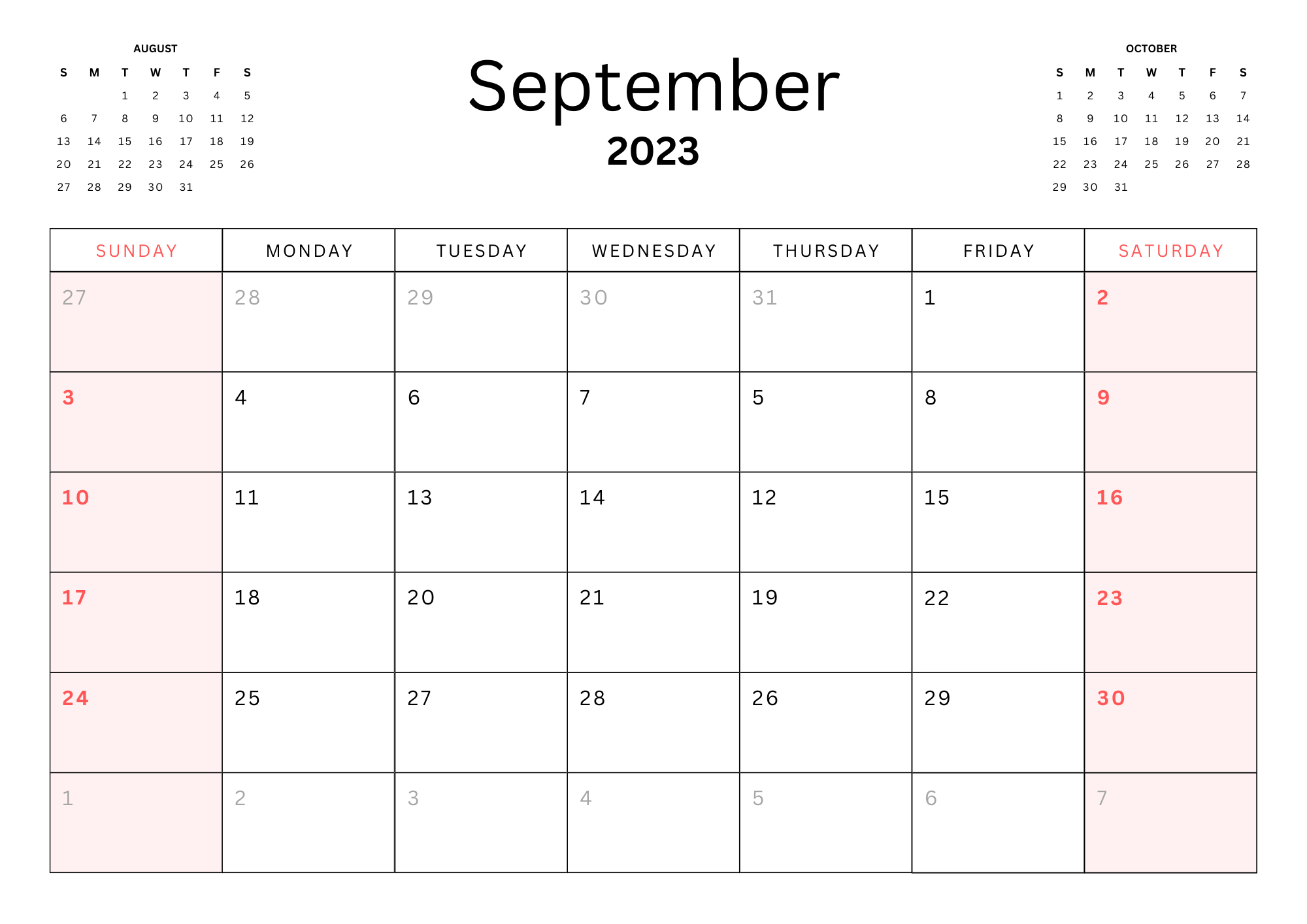 September 2023 Calendar 3