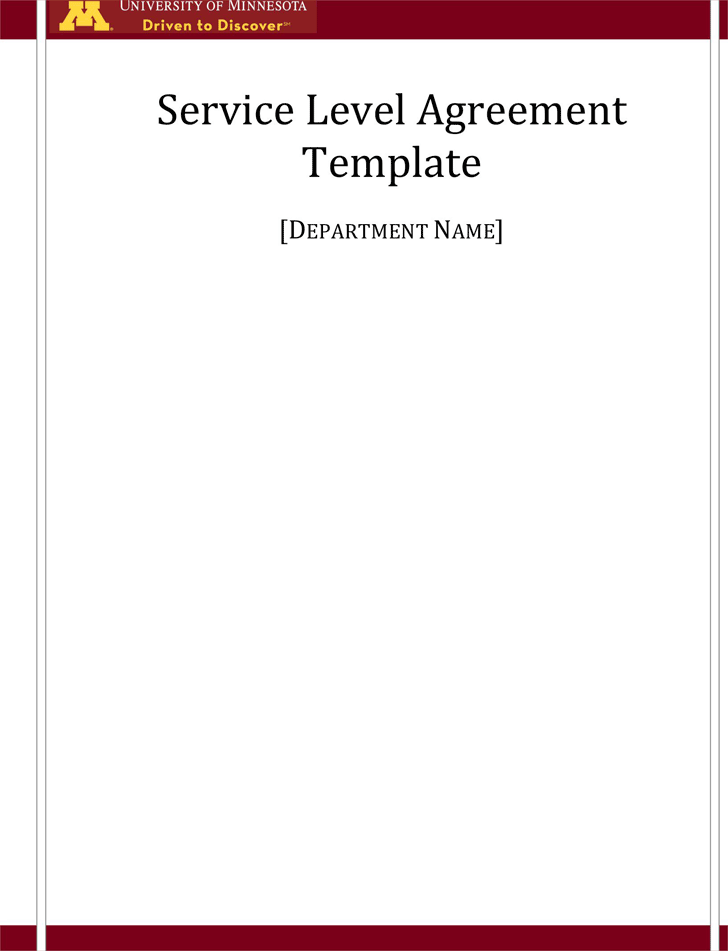 Service Level Agreement Template 4