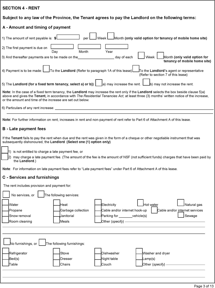 Standard Form of Lease Page 3
