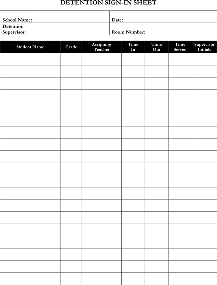 sign in sheet template i can edit