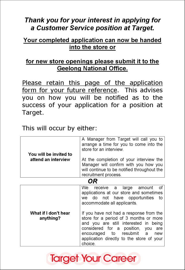 Target Application Form Page 5