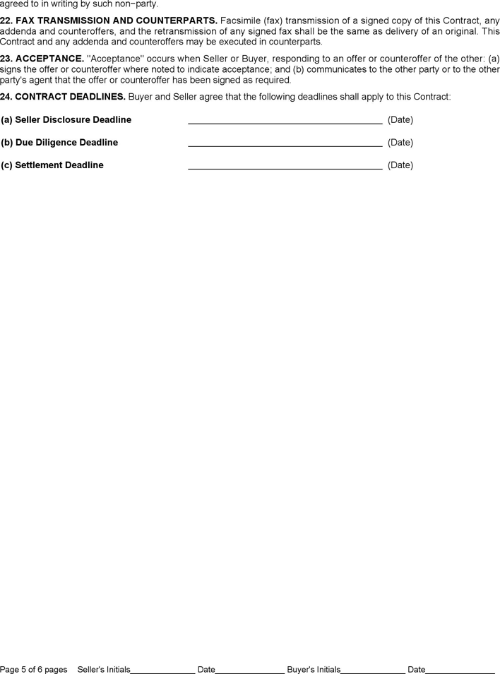 Utah Commercial Real Estate Purchase Contract Form Page 5