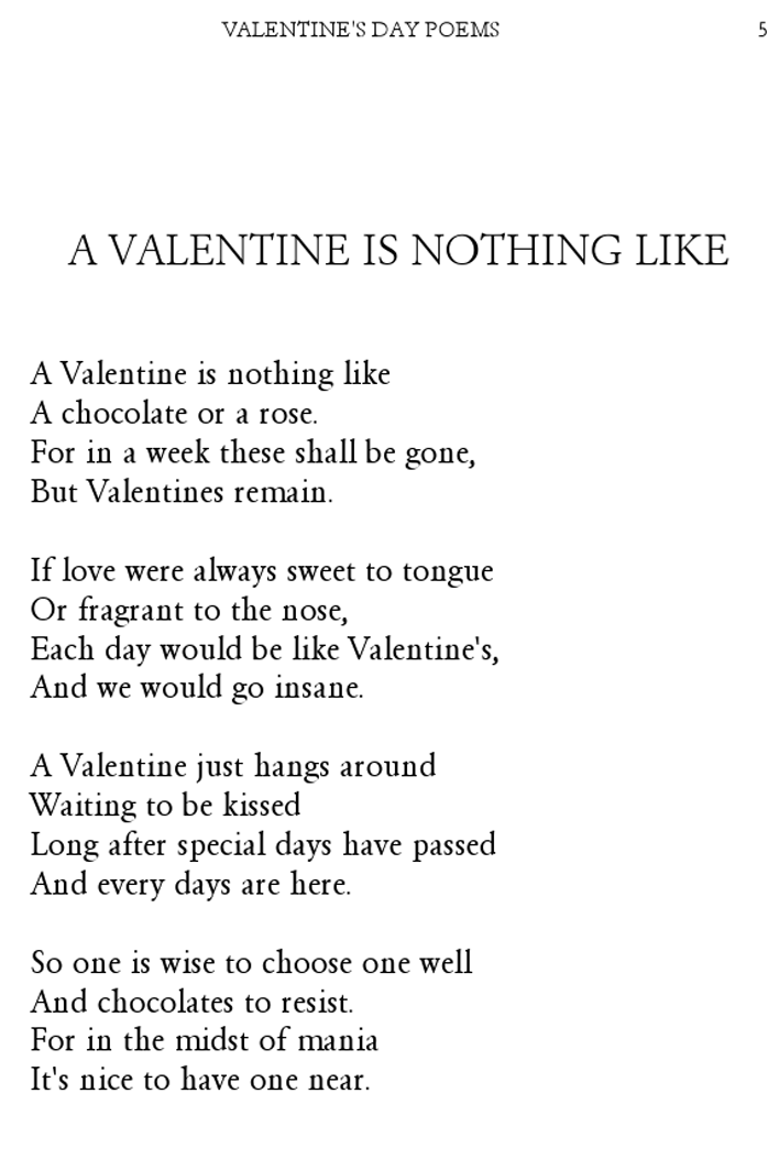 Valentine's Day Poems Page 5