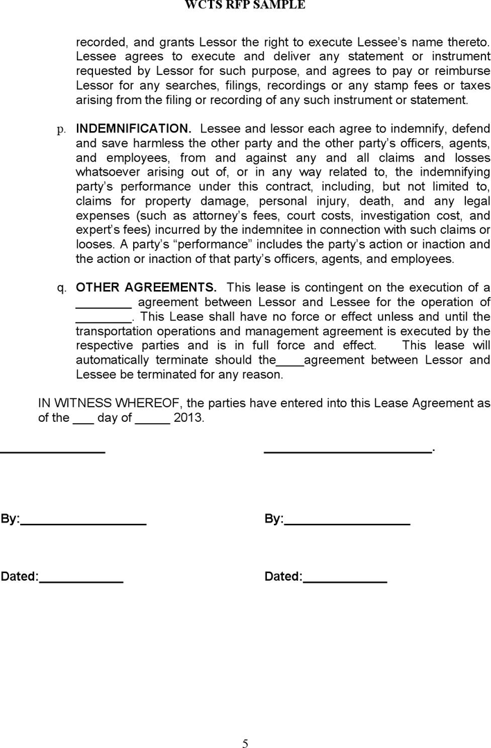 Vehicle Lease Agreement 3 Page 5