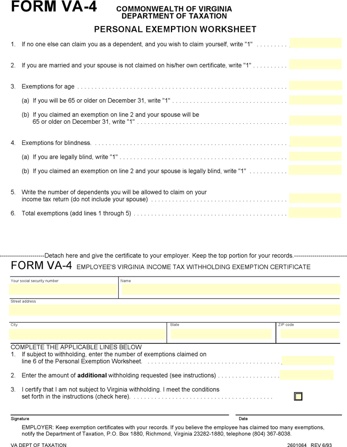 2023 Virginia Withholding Form Printable Forms Free Online