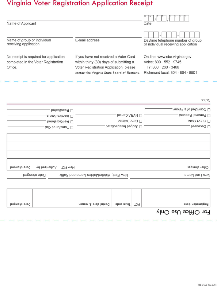 Virginia Voter Registration Application Form Page 4
