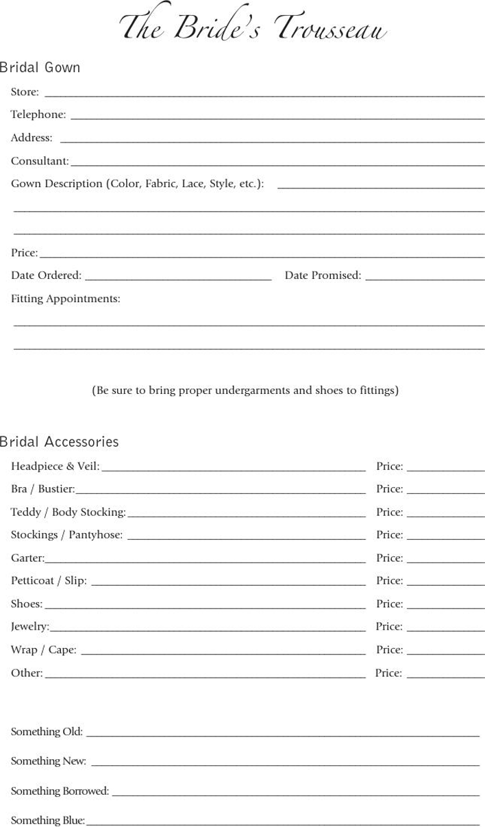 Wedding Planning Checklist Page 6